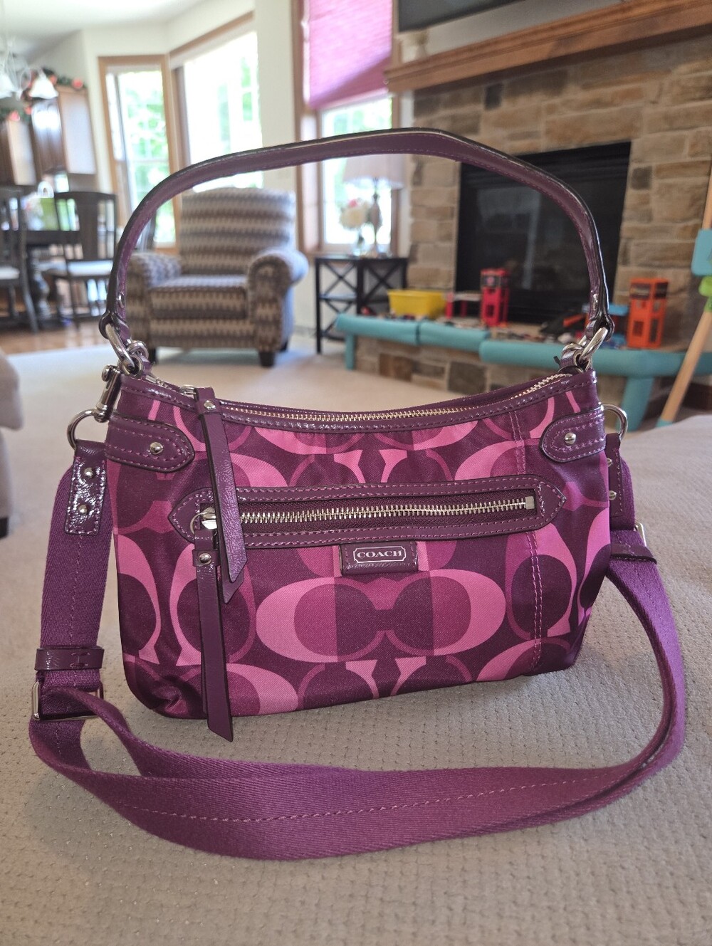 2013 Coach Daisy Dream Print Crossbody Shoulder Purse Convertible H1320-F26022